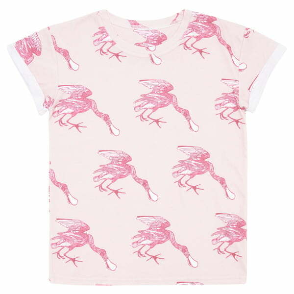 Bio Baumwolle Shirt "Pink Spoonbill"