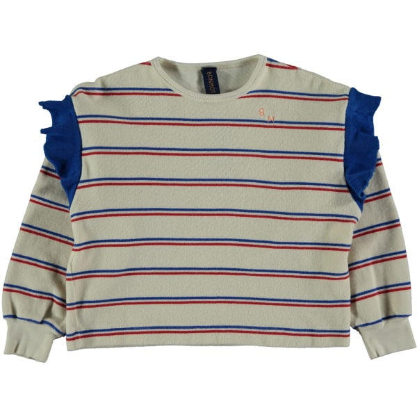 Bio Frottée Sweatshirt "Ivory Stripes"