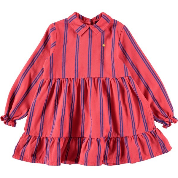 Bio Baumwolle Kleid "Red Stripes"